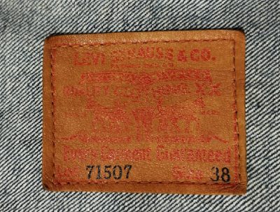 Leather label-90s Levi ’s 71507XX Type 2 denim jacket 50s Reprint Size38