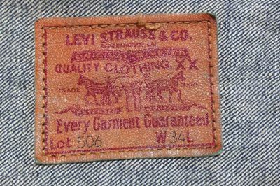 Leather label-LVC 90s Levi ’s 506XX type 1 denim jacket Size34