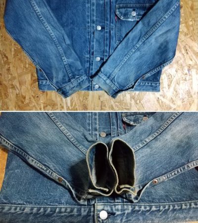 cuffs fade-90s Levi's 70502XX Type 1 Denim Jacket.size38