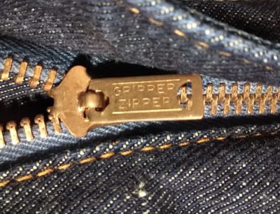 Zipper fly ”Gripper zipper”-Lee Riders 101Z.1952 Reprint. 90s Japan made W30-31 L33