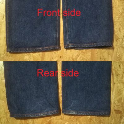 Hem fade-80s Wrangler 11MWB cowboy cut Denim Jeans. W30-31