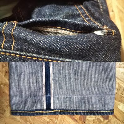 Selvedge-80s-90s JOHNBULL ”SEWING CHOP” Japanese okayama jeans W28 L34.5