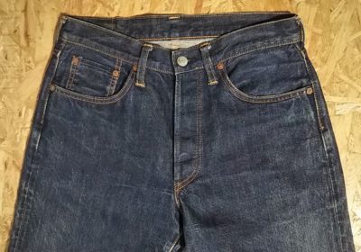 Front view-80s-90s JOHNBULL ”SEWING CHOP” Japanese okayama jeans W28 L34.5