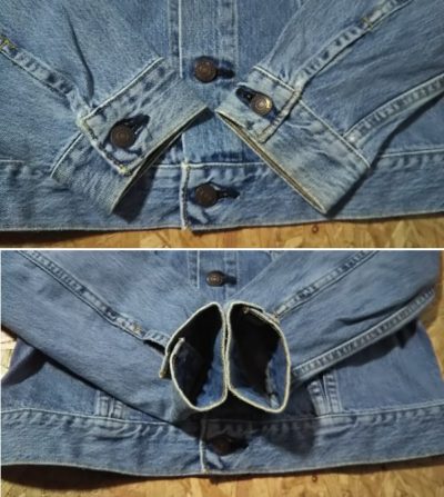 Cuffs-90s Levi's 557 type 3 denim jacket Size38 Big E 60s reprint