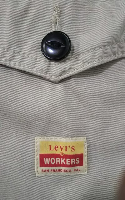 Cat-eye button-90s Levi's "Workers series" work jacket chore jacket