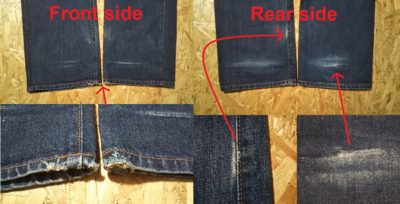 Hem -90s Wrangler Selvedge Jeans. Made in JAPAN. 50s detail