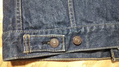 Waist adjuster-90s Levi ’s 71557 type 3 denim jacket 38 Big E 60s reprint