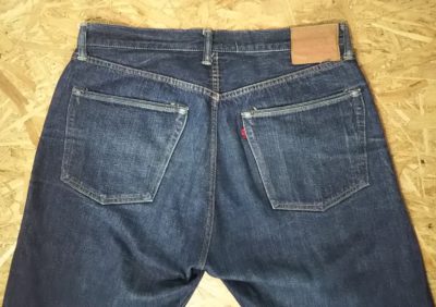 Back pocket-WAREHOUSE & CO. Selvedge denim jeans "50s reprint" W34 L31 Made in Japan.