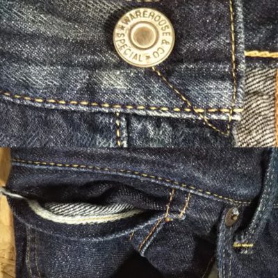 Selvedge in coin pocket-WAREHOUSE & CO. Selvedge denim jeans "50s reprint" W34 L31 Made in Japan.