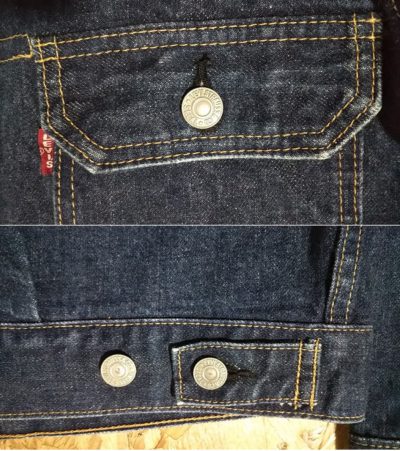 Front pocket flap - 90s Levi’s 71507XX Type 2 denim jacket 1955 Reprint Size38