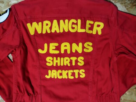 Back embroidery - VTG 90s Wrangler 12MJ Western Jacket. "Champion jacket". Made in Japan. Size 38.